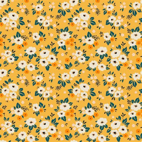 Premium Vector Vintage Floral Background Seamless Pattern With Small