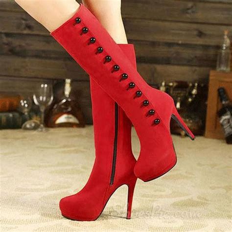 Red Hot Boots Love M Stiletto Heels Boots Boots Womens High Heel Boots