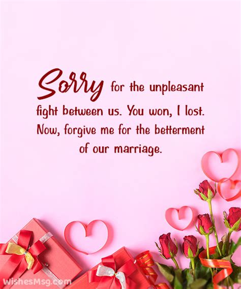 100 Sorry Messages And Apology Quotes For Wife Wishesmsg