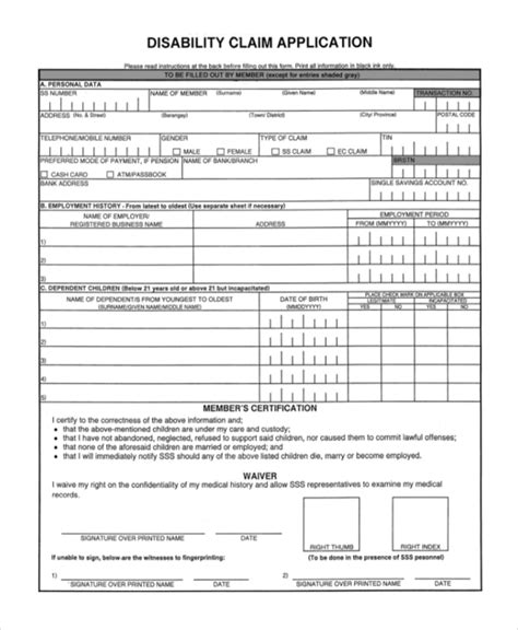 Free disability forms refer to those that are required by disabled persons and can be obtained without any charges or fees. FREE 9+ Sample Disability Claim Forms in PDF | MS Word