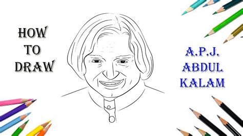 Entry :free & size of the chart. A. P. J. Abdul Kalam Sketch | How to Draw APJ Abdul Kalam ...