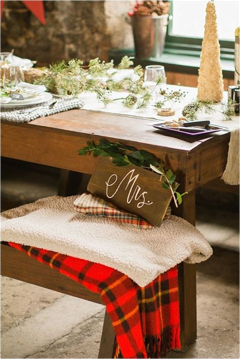 Rustic Christmas Tablescape With Images Winter Wedding Rustic