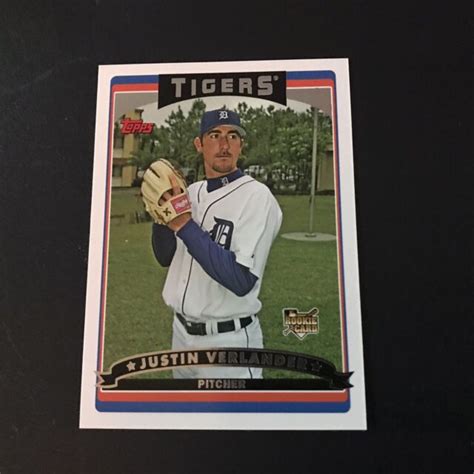 2006 Topps Justin Verlander Detroit Tigers 641 Baseball Card EBay