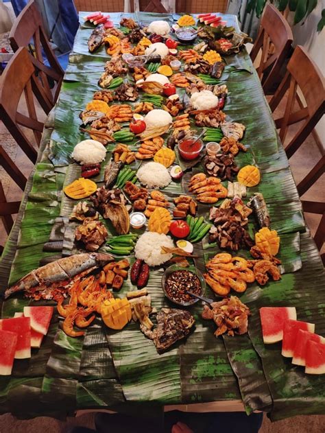 Homemade Traditional Filipino Boodle Fight Feast Food