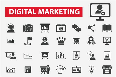49 Digital Marketing Icons Outline Icons Creative Market