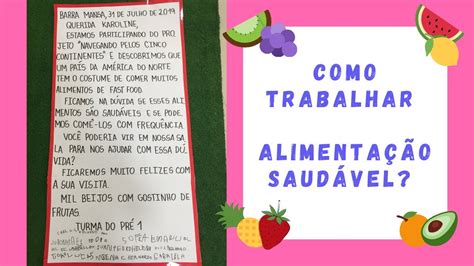 Como Trabalhar Alimentação Saudável Ideias De Atividades Youtube