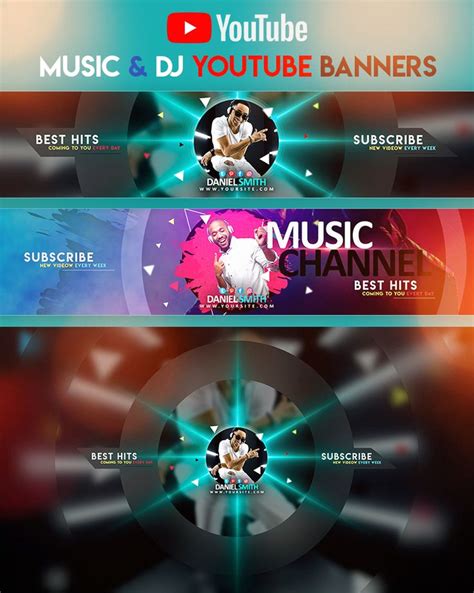 Youtube Dj And Music Banners Youtube Banners Youtube Banner Design