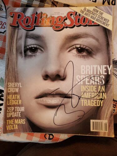 Britney Spears Signed Rolling Stones Magazine Feb 21 2008 Ebay