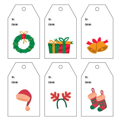 10 Best Christmas Gift Tags Printable Templates Printableecom Images