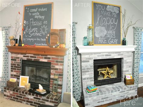 Paint each and every brick, one at a time, before moving on to the next one, working your. How to Whitewash Brick - Our Fireplace ... in 2020 | White ...