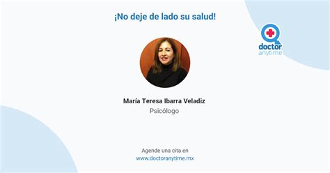 María Teresa Ibarra Veladiz Psicólogo En Zapopan Agenda Una Cita Online