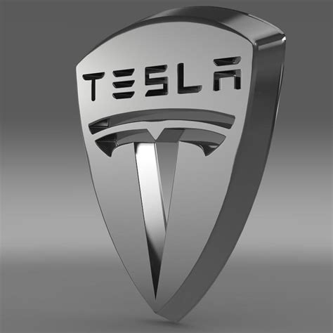 Tesla Logo 3d Model Max Obj 3ds Fbx C4d Lwo Lw Lws