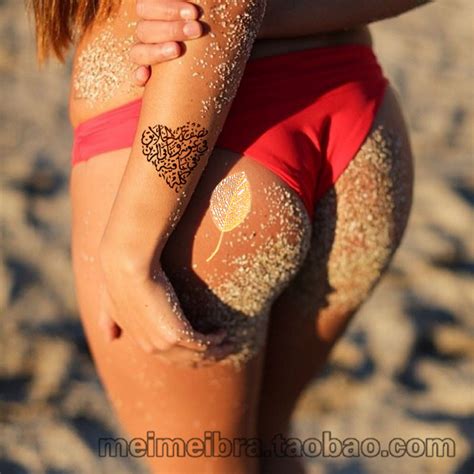 5pcslot Body Art Metallic Temporary Tattoos Sex Products Gold Jewelry