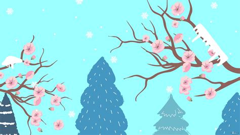 Winter Spring Background In Illustrator Svg  Eps Png Download