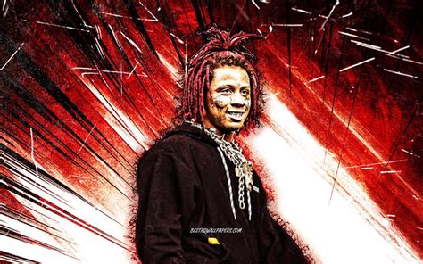 Download Wallpapers 4k Trippie Redd Grunge Art American Rapper