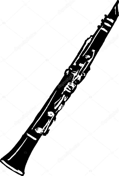 Woodcut Illustration Of Clarinet — Stock Vector © Ronjoe 29889563