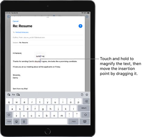 Select Cut Copy And Paste Text On Ipad Apple Support