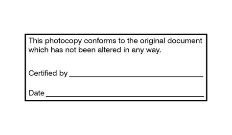 This Photocopy Conforms Stamp