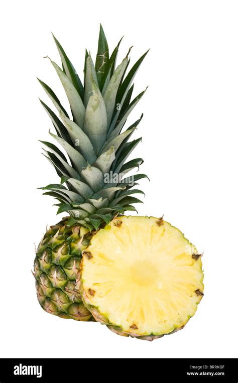 Pineapple Cut In Half Stock Photo Alamy