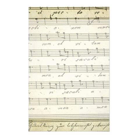 Vintage Sheet Music Antique Musical Score 1810 Stationery