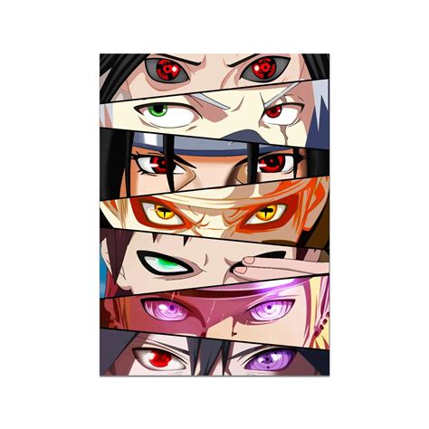 Anime Naruto Poster Naruto And Sasuke Eyes Hd Print On Canvas Painting