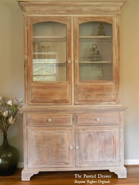 White washed maple kitchen cabinets, cabinets are both. A Whitewashed Farmhouse Cabinet - The Painted Drawer