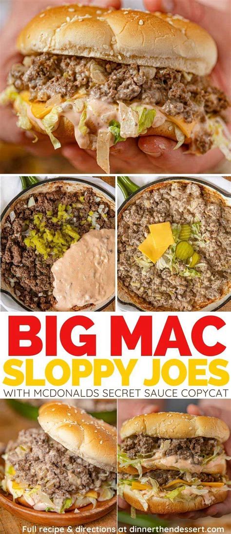 Big Mac Sloppy Joes Recipes Ground Beef Recipes Food