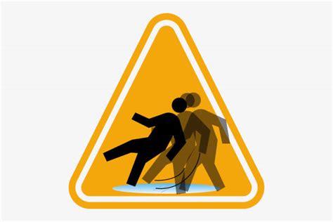 Cartoon Of The Tripping Hazard Sign Illustrations Royalty Free Vector