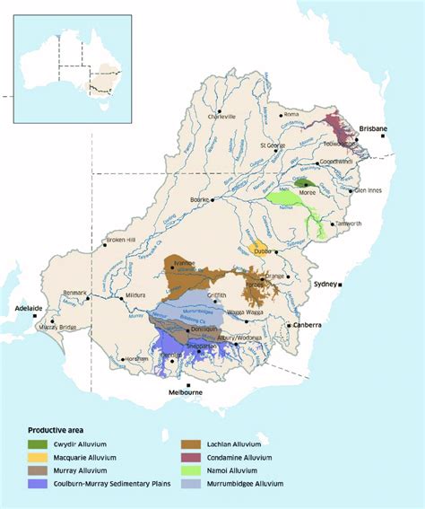 Map Of The Murray Darling Basin Showing The Alluvial Groundwater