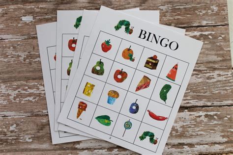 One sunday morning the warm sun came up and pop! Hungry Caterpillar BINGO game | Frolic and Frills