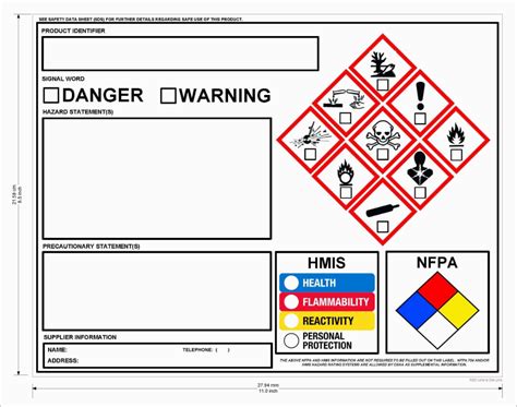 Free Printable Osha Secondary Container Label Template Printable