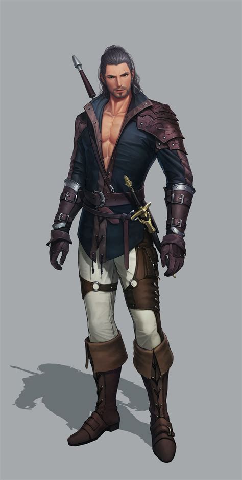 Male Mercenary Fantasy Character Design Character