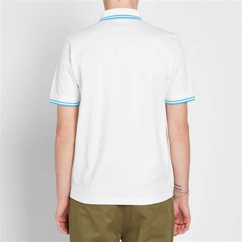 Fred Perry Made In Japan Polo White And Bright Blue End Us