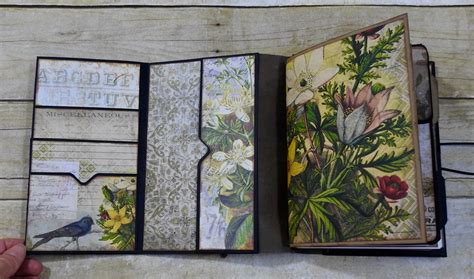 Travelers Notebook Using Tim Holtz Wallflower Collection From