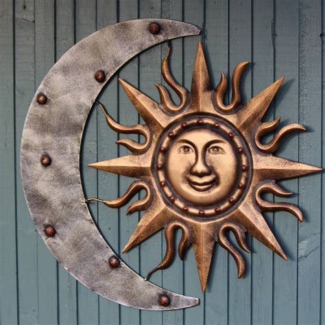 Sun And Moon Metal Garden Wall Sculpture By Garden Selections