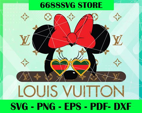 Louis Vuitton Pattern Cartoon Logo Luxury Logo Disney Girls