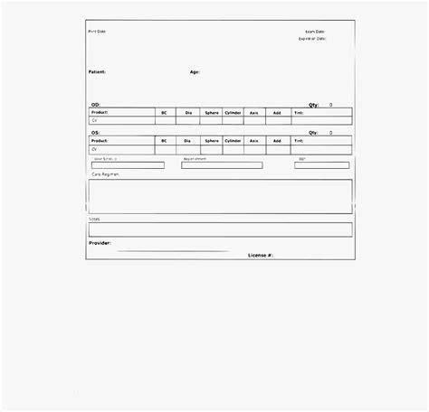 printable eye prescription template