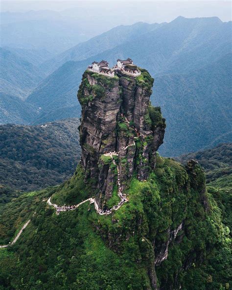One Of The Most Remote Buddhist Temples On Earth Mount Fanjing China