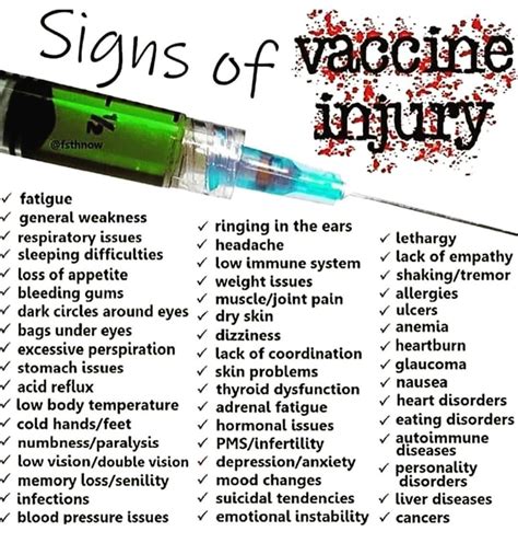 Check spelling or type a new query. Long list of supposed vaccine injury symptoms. They remind ...