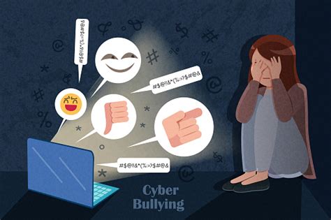Sad Girl Getting Cyber Bullying Stock Illustration Download Image Now