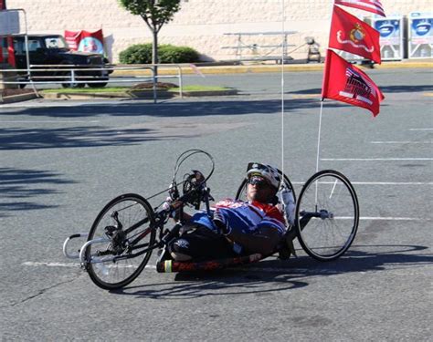 Double Amputee Rides Through County Raising Awareness For Veterans