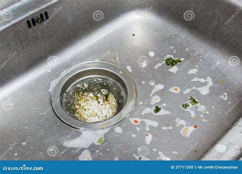 Dirty Sink Stock Photo Image Of Waste Macro Hole Remains 37711200