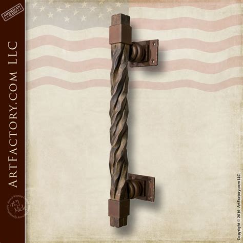 Our custom door handles are created for. Rugged Twisted Iron Door Pull: Hand Hammered Over A Coal ...