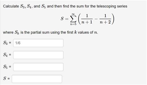 solved calculate s3 s4 and s5 and then find the sum for