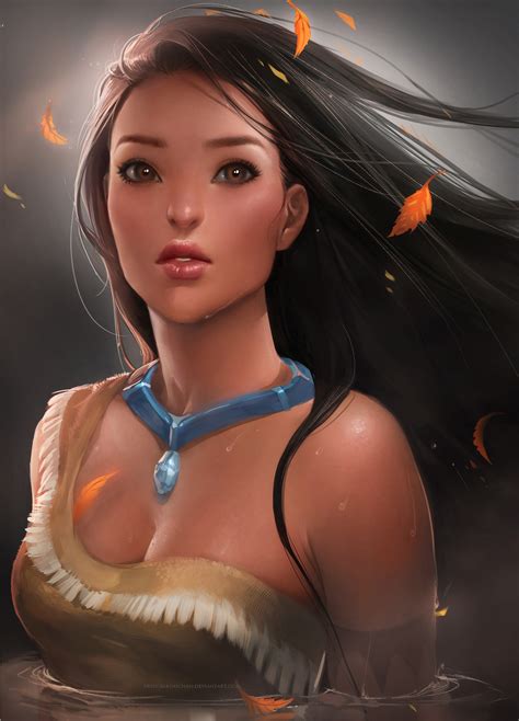 Sakimichan Pocahontas Disney Pocahontas Highres Girl Bare