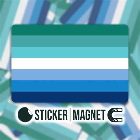 Gay Mlm Pride Flag Sticker Or Magnet Die Cut Waterproof Etsy
