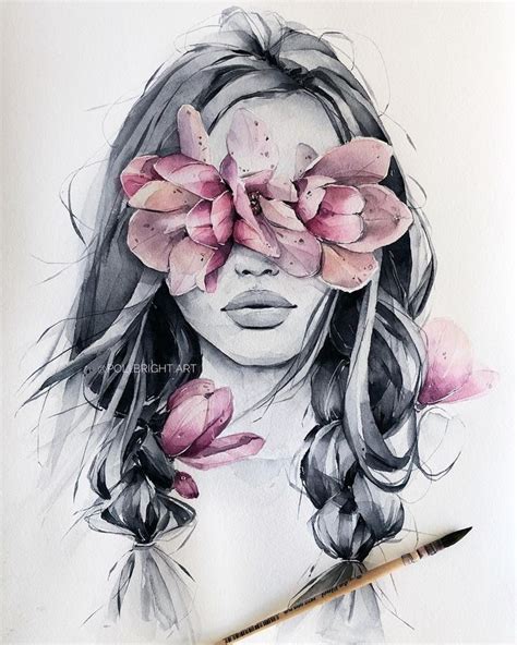 Polina Bright Polibrightart в Instagram Portrait Girls Paint