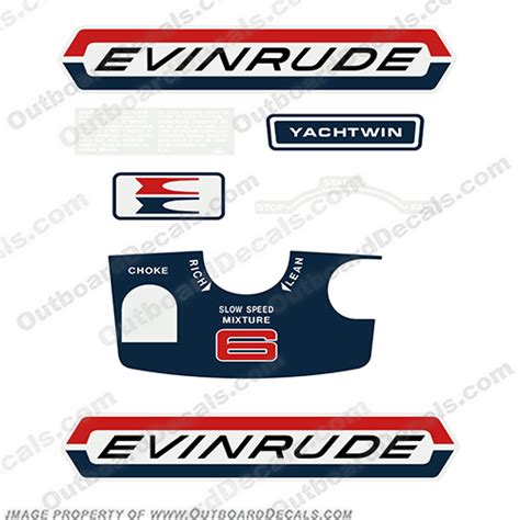 Evinrude 1970 6hp Decal Kit