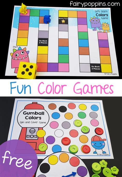 Fun Color Activities For Kids Fairy Poppins