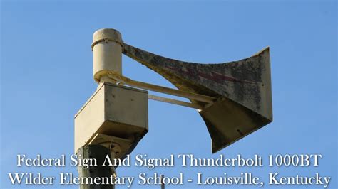 Federal Signal Thunderbolt 1000t Siren Test Full Alert Wilder Es